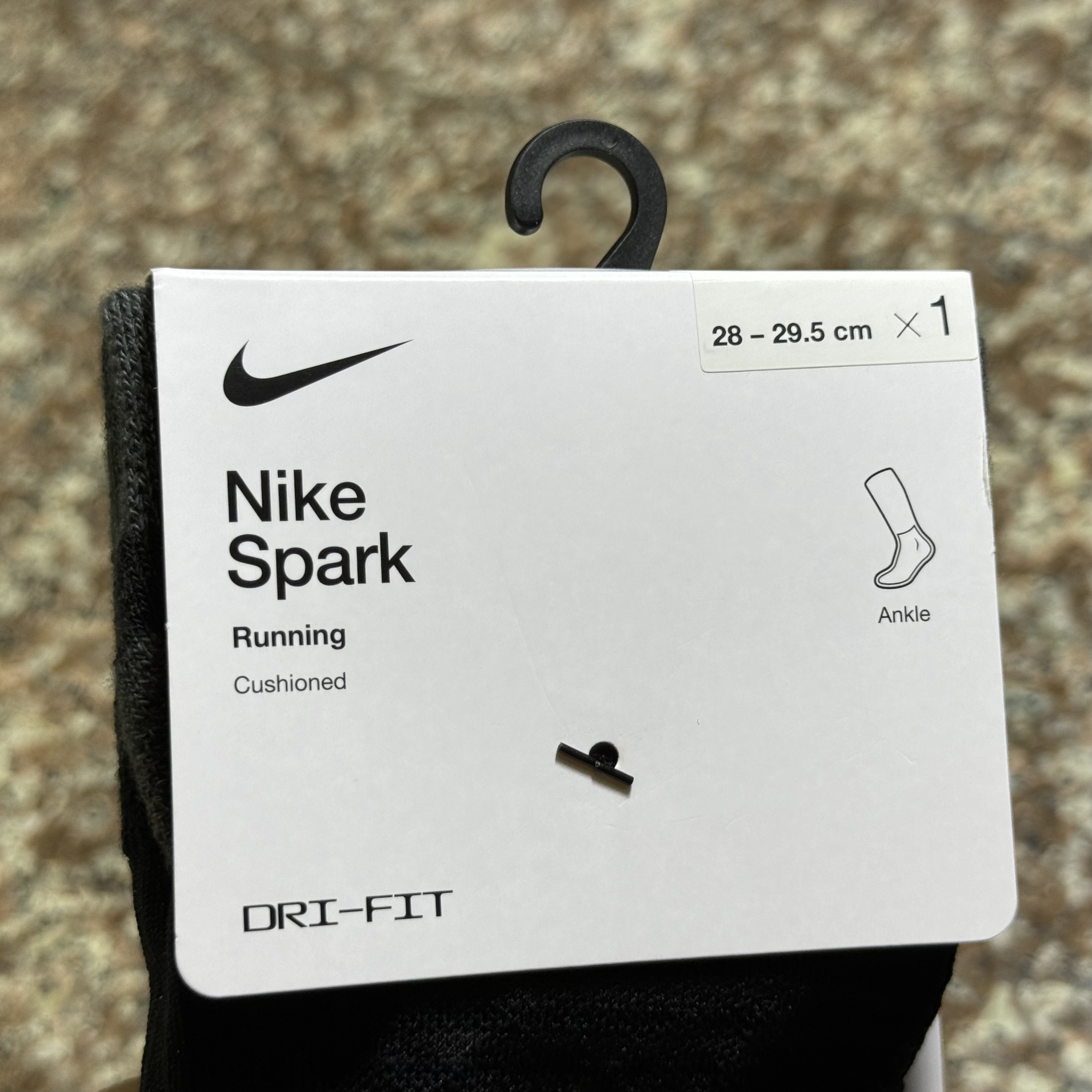 ถุงเท้าวิ่ง Nike Spark Cushioned Ankle Running Socks ‘BLACK’ (M,L)