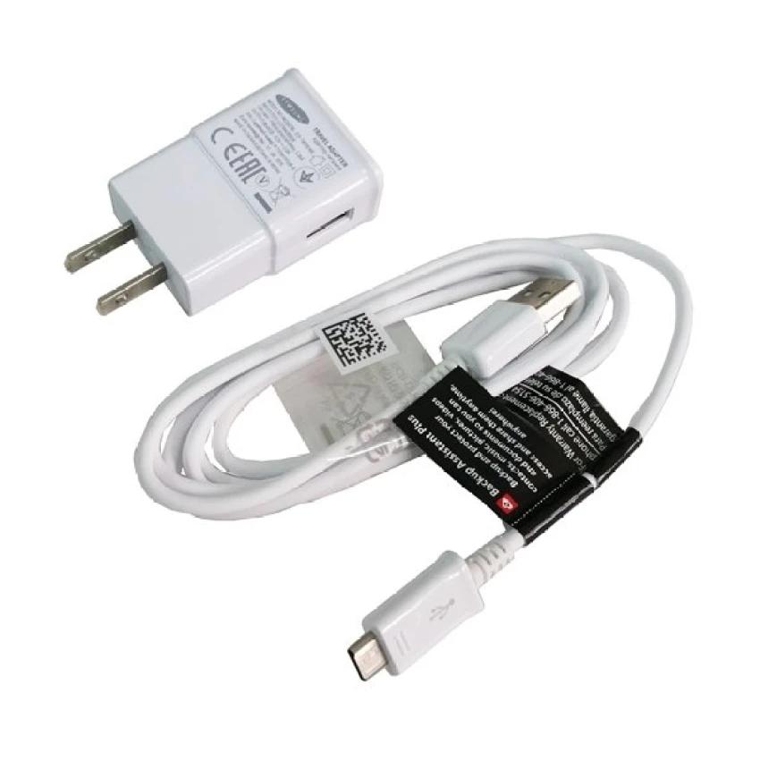 Samsung หัวชาร์จ 9V Fast Charging พร้อมสายชาร์จแบบหนา 1.5 เมตร (White) หัว Micro USB (รุ่น 2ov3w7V030)