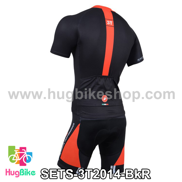 ชุดจักรยานแขนสั้นทีม 3T 14 (01) สีดำแดง