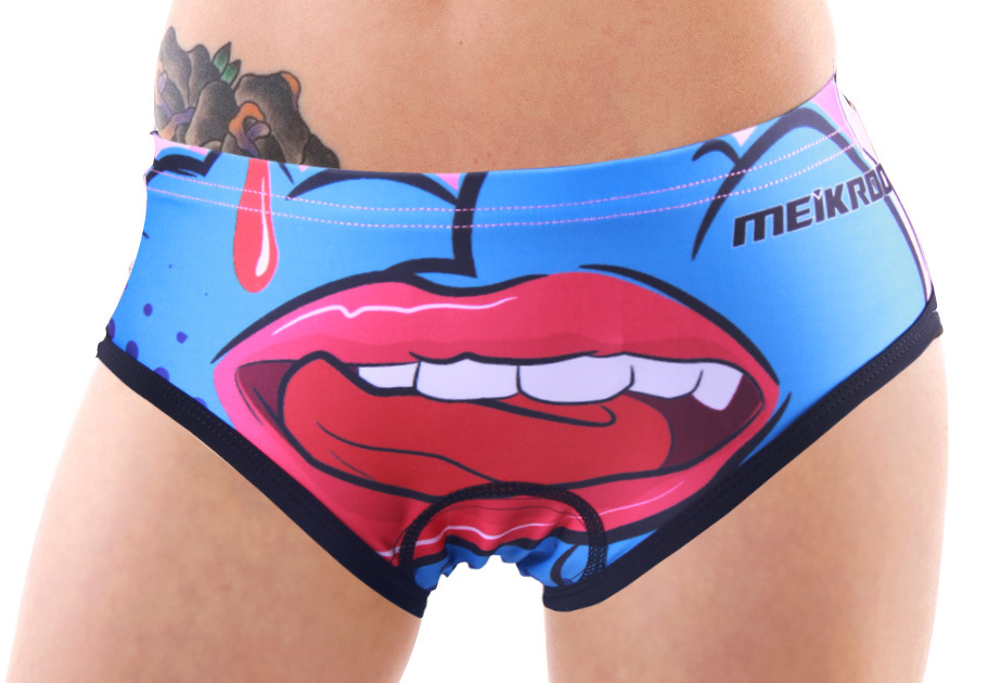 กางเกงจักรยาน ชั้นในเป้าเจล MEIKROO 17 (01) สีน้ำเงิน รูปปาก