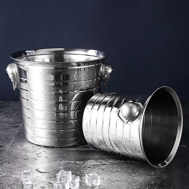 ถังน้ำแข็งสแตนเลสแบบหนา! เหมาะสำหรับร้านอาหาร บาร์ KTV หรือใช้ในบ้าน