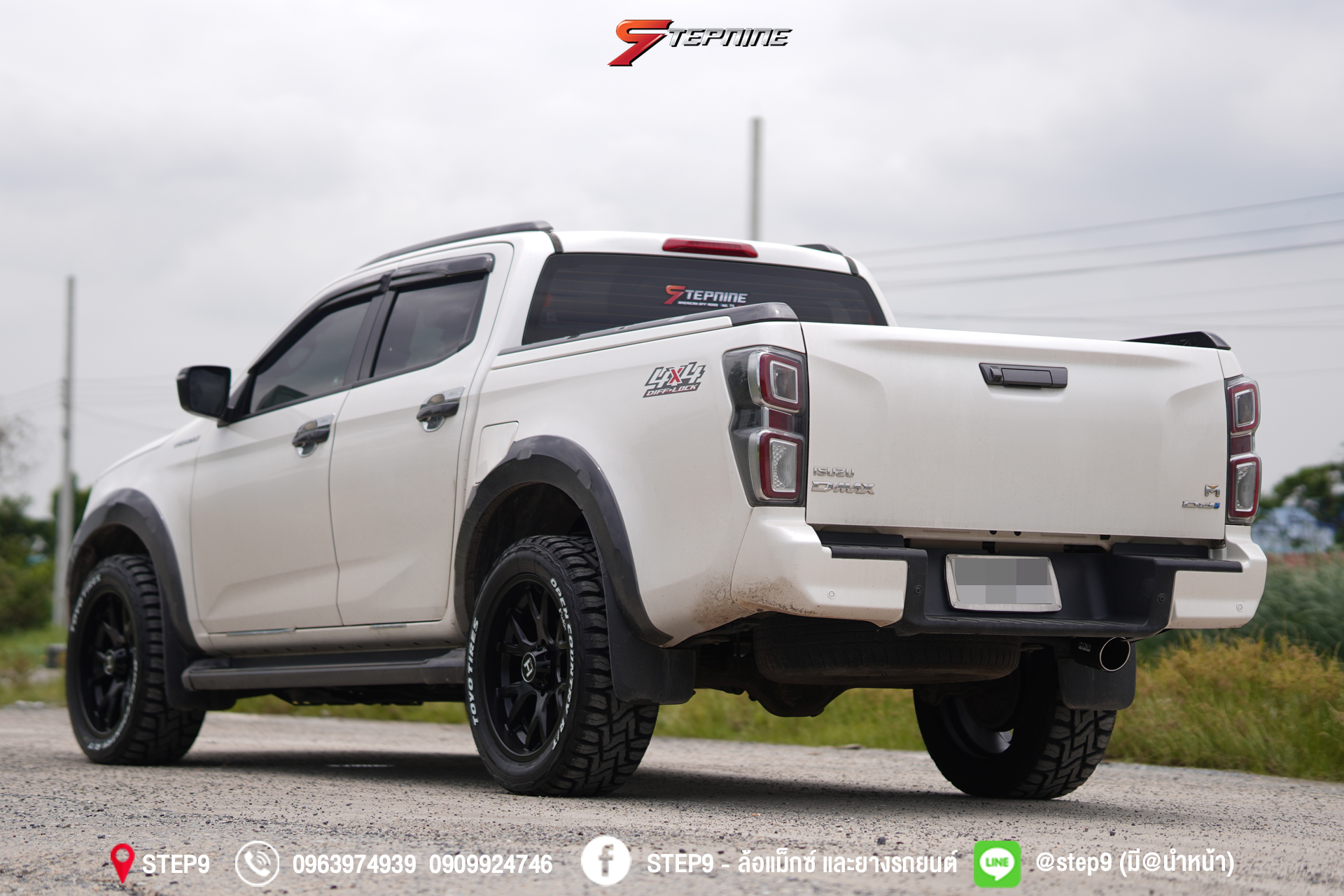 ISUZU D-MAX V-CROSS ทรงมาเฟีย ล้อแท้ ช่วงล่างเดิม ไม่ยื่น ไม่ล้น