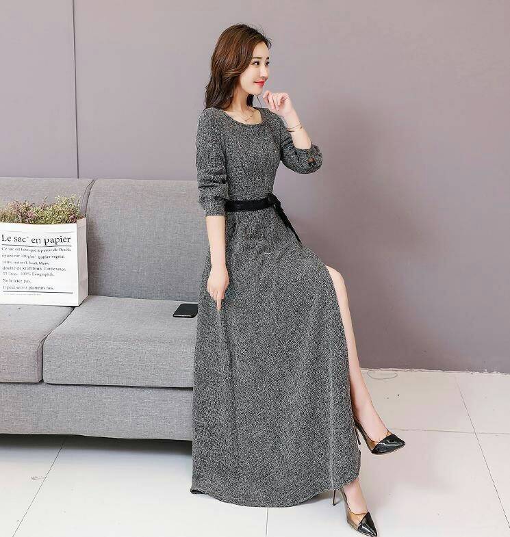 เดรสยาวแขนยาว