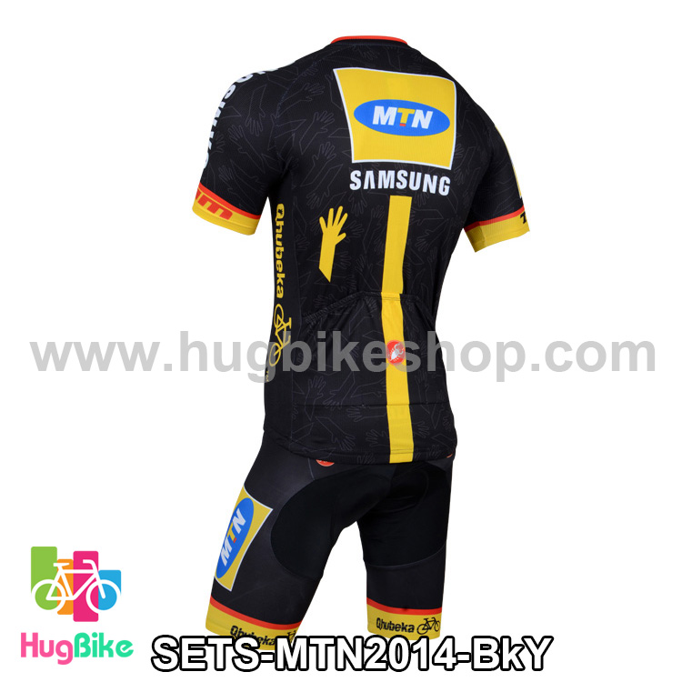 ชุดจักรยานแขนสั้นทีม MTN 14 (01) สีดำเหลือง