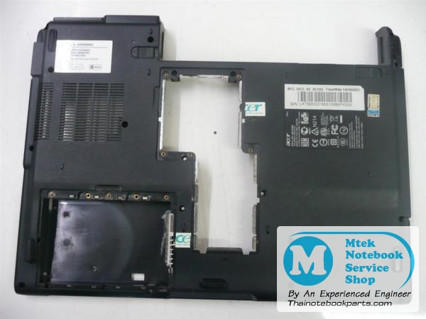 MT01327 บอดี้ล่าง Acer Travelmate 2420 - 39.4A901.302, 60.4A927.002 Mainboard Bottom Casing (มือสอง,มีลำโพง) 2
