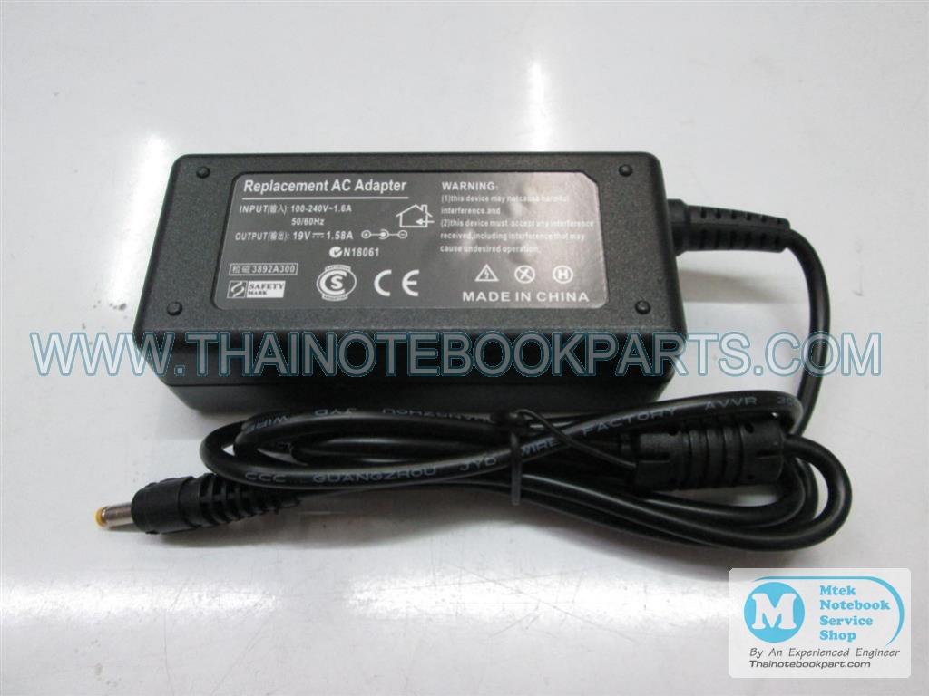 MT05764 อะแดปเตอร์โน้ตบุ๊ค FOR Hp Mini 1000 Mini 1100 PPP018H 19V 1.58a Notebook AC Adapter (หัวเล็ก, สินค้าใหม่) 1