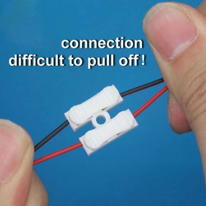 ขั้วต่อสายไฟแบบเร็ว ชนิดหนีบ 2 ช่องจำนวน 10 ตัว/แพค (CH-2 Quick Wiring Terminal Press Type) เต๋าต่อสายไฟ 2 ช่อง