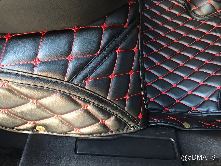 พรมปูพื้นรถยนต์6D LAND ROVER RANGE ROVER EVOQUE (2011-15) สีดำด้ายแดง เต็มคัน