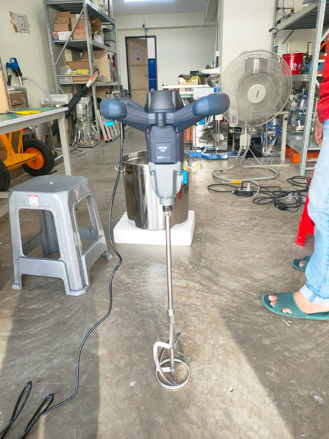 🌈(12442) เครื่องปั่นผสม แบบมือถือ mixer machine รุ่น R6201B Burley