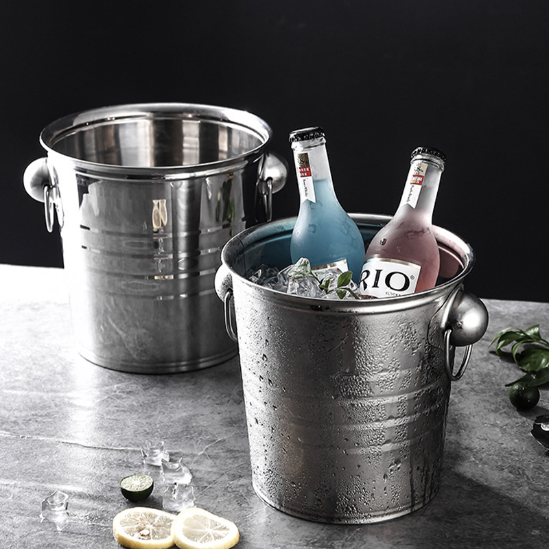 ถังน้ำแข็งสแตนเลสแบบหนา! เหมาะสำหรับร้านอาหาร บาร์ KTV หรือใช้ในบ้าน