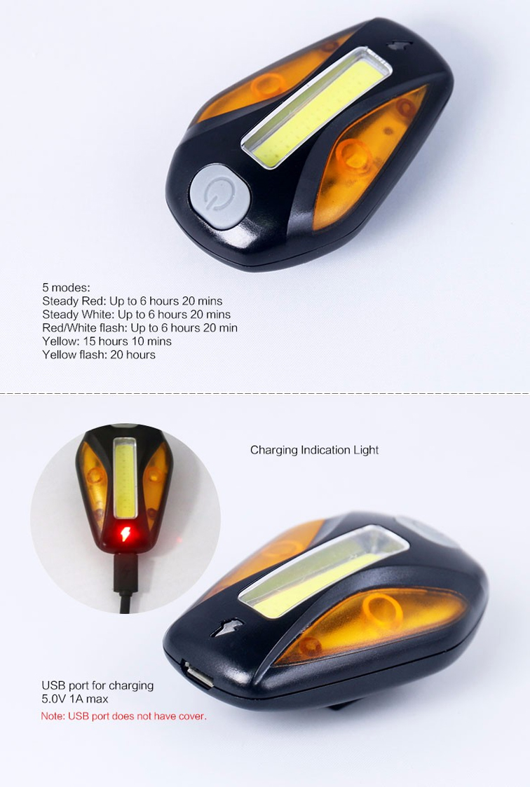 ไฟท้ายจักรยาน 3 สี RAYPAL รุ่น RPL-2267 ชาร์ต USB