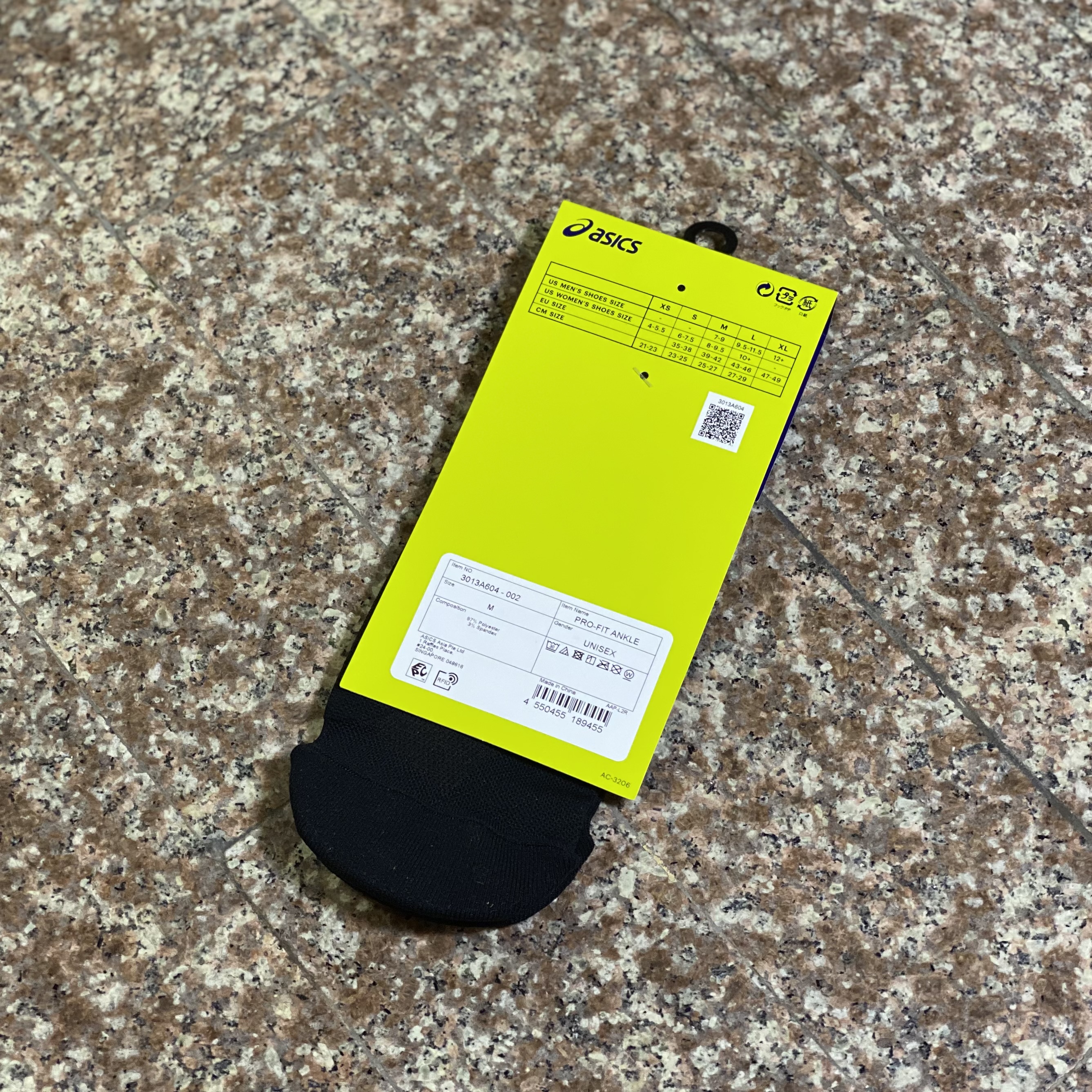 ถุงเท้าวิ่ง ASICS Pro-Fit Ankle Running Socks ‘BLACK’ (S,M,L)