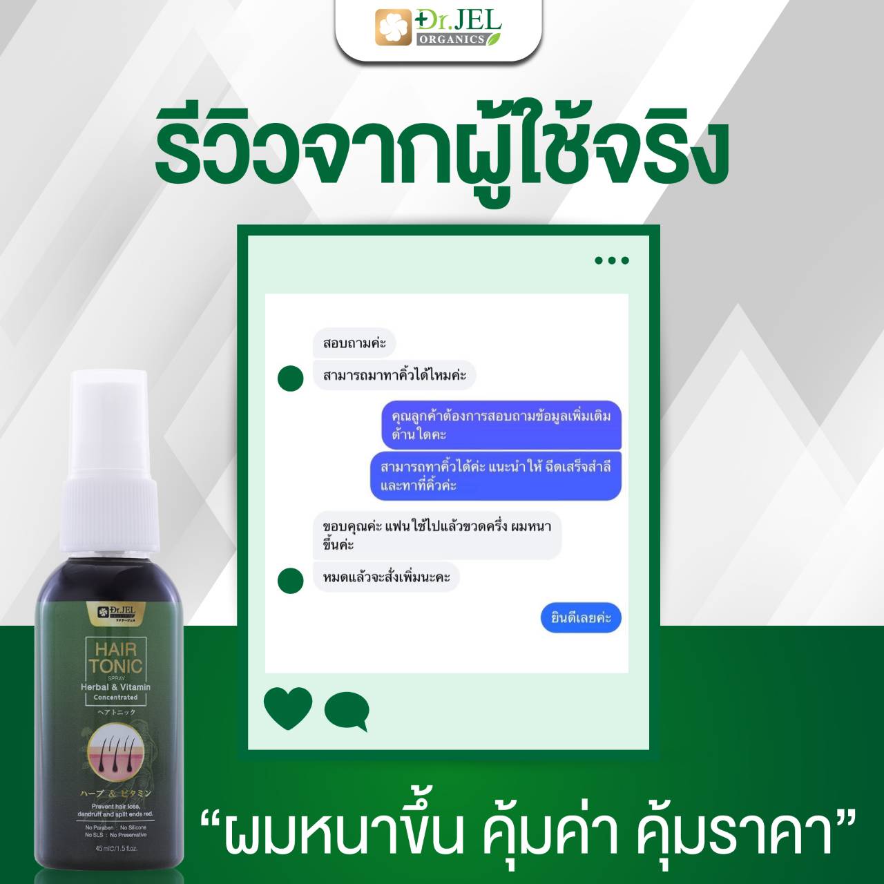 รีวิว ยาปลูกผม Dr.H 