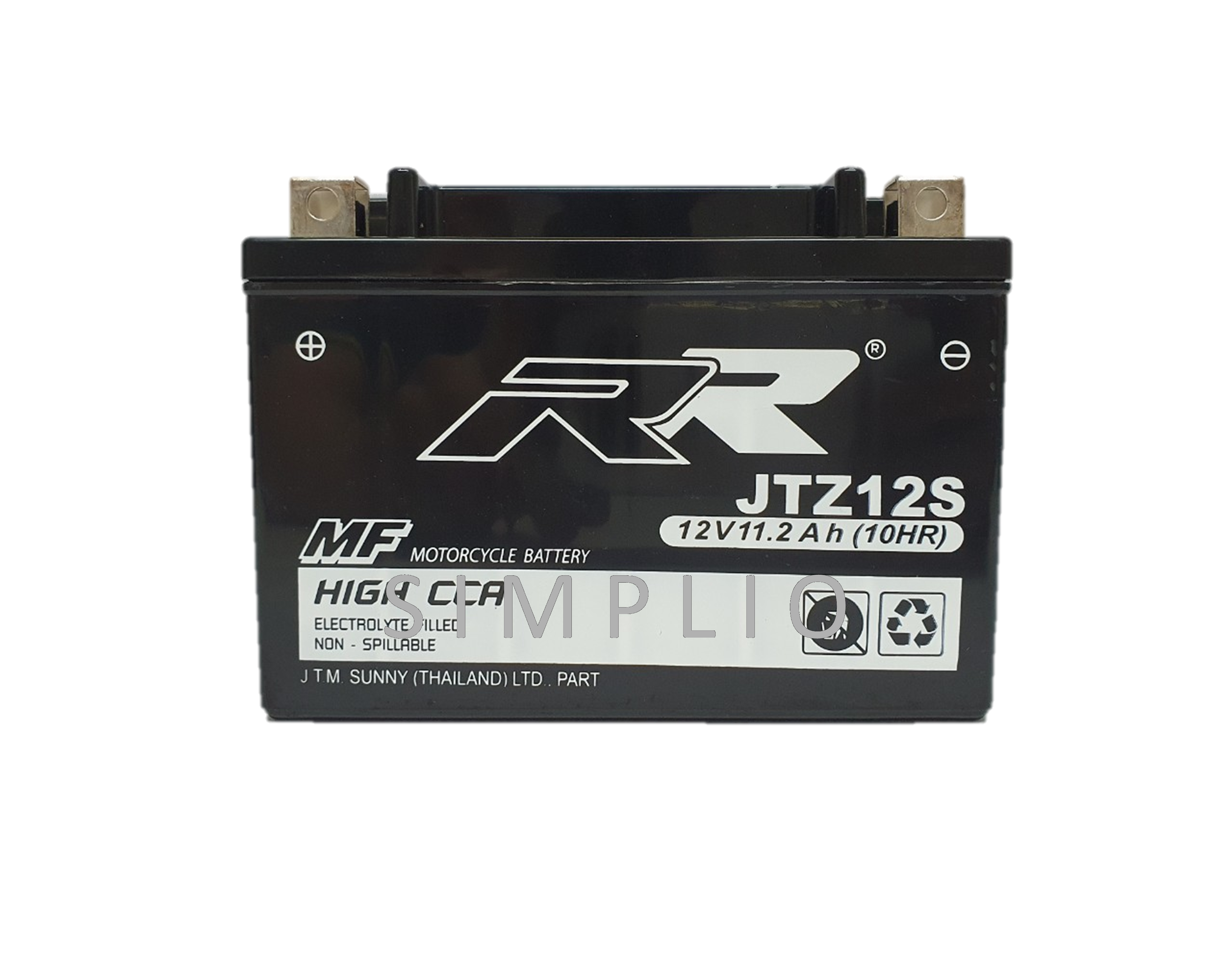RR Battery JTZ12S (12V 11.2AH) (10HR) High CCA แบตเตอรี่สำหรับมอเตอร์ไซค์ (แบตมอไซ)