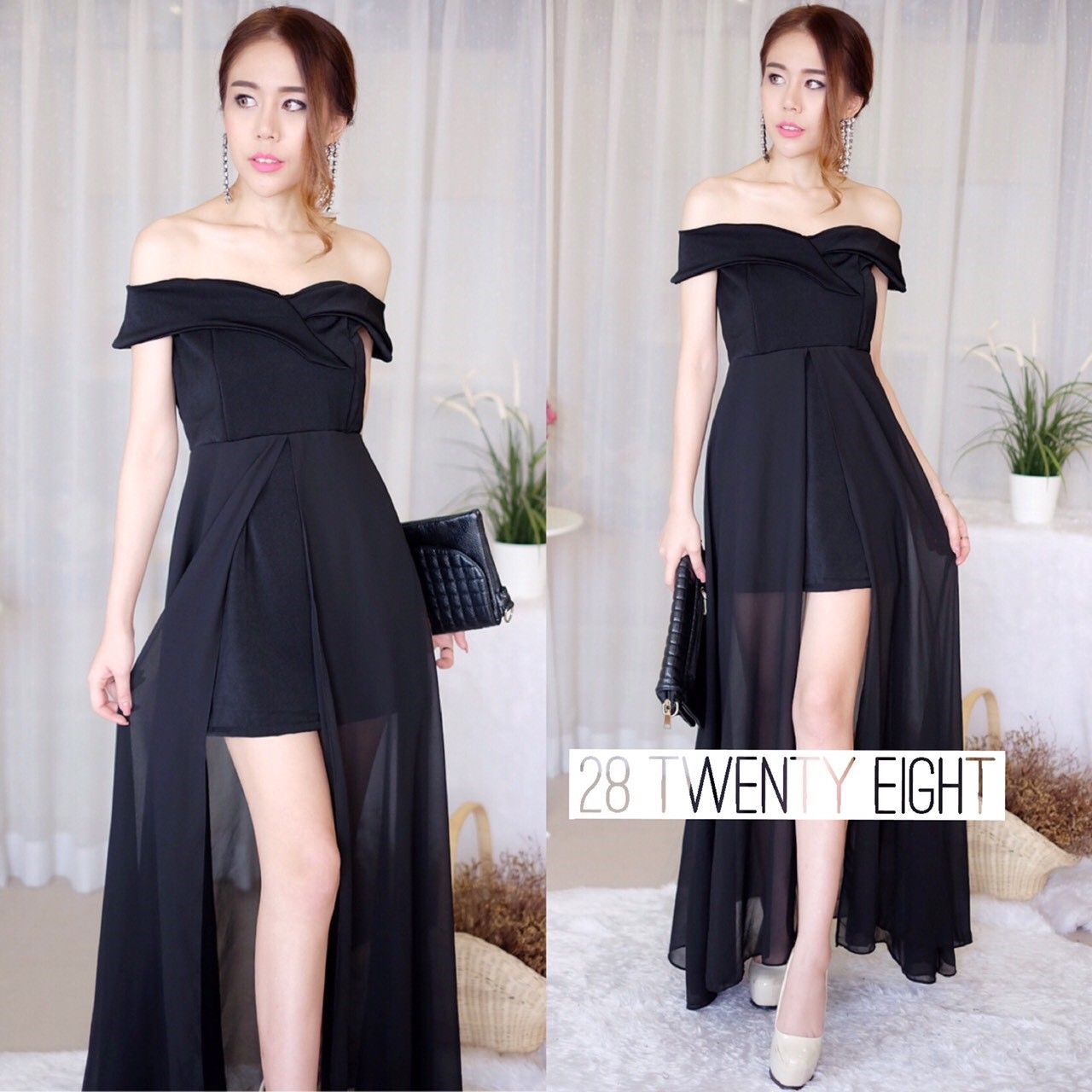 เดรสราตรีปาดไหล่