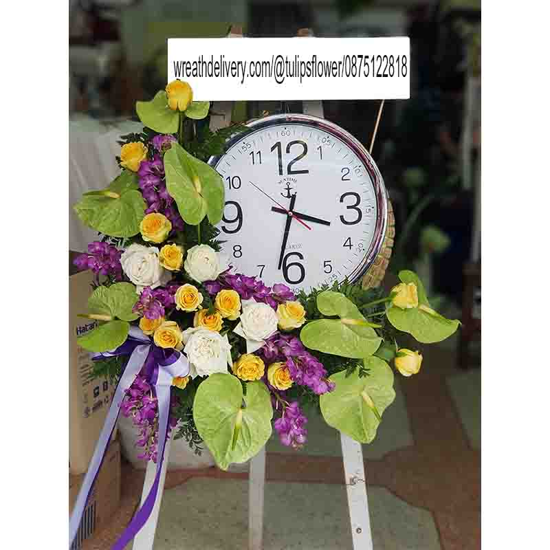 พวงหรีดนาฬิกา 990002