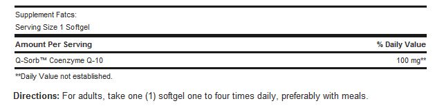 Puritan's Pride Co Q-10 100 mg Softgels