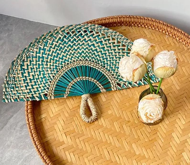 พัดกกสาน พัดมินิมอล ของชำร่วย แต่งผนังบ้าน คละสี wallhangings 🎏