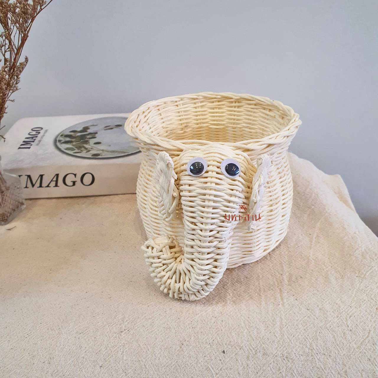 ช้างหวายสาน กระบอกหวาย ใส่ทิชชู่ 🐘