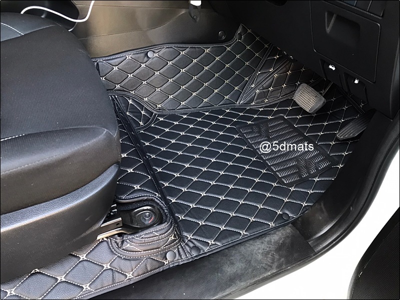 พรมปูพื้นรถยนต์ 6D NISSAN JUKE (ปี 2010-16) พรมหนัง6D เกรดA 12มิล เต็มคัน 3ชิ้น