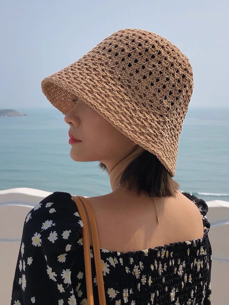 พร้อมส่งจากไทย หมวกบัคเก็ต หมวกถัก หมวกสาน หมวกเกาหลี🤎