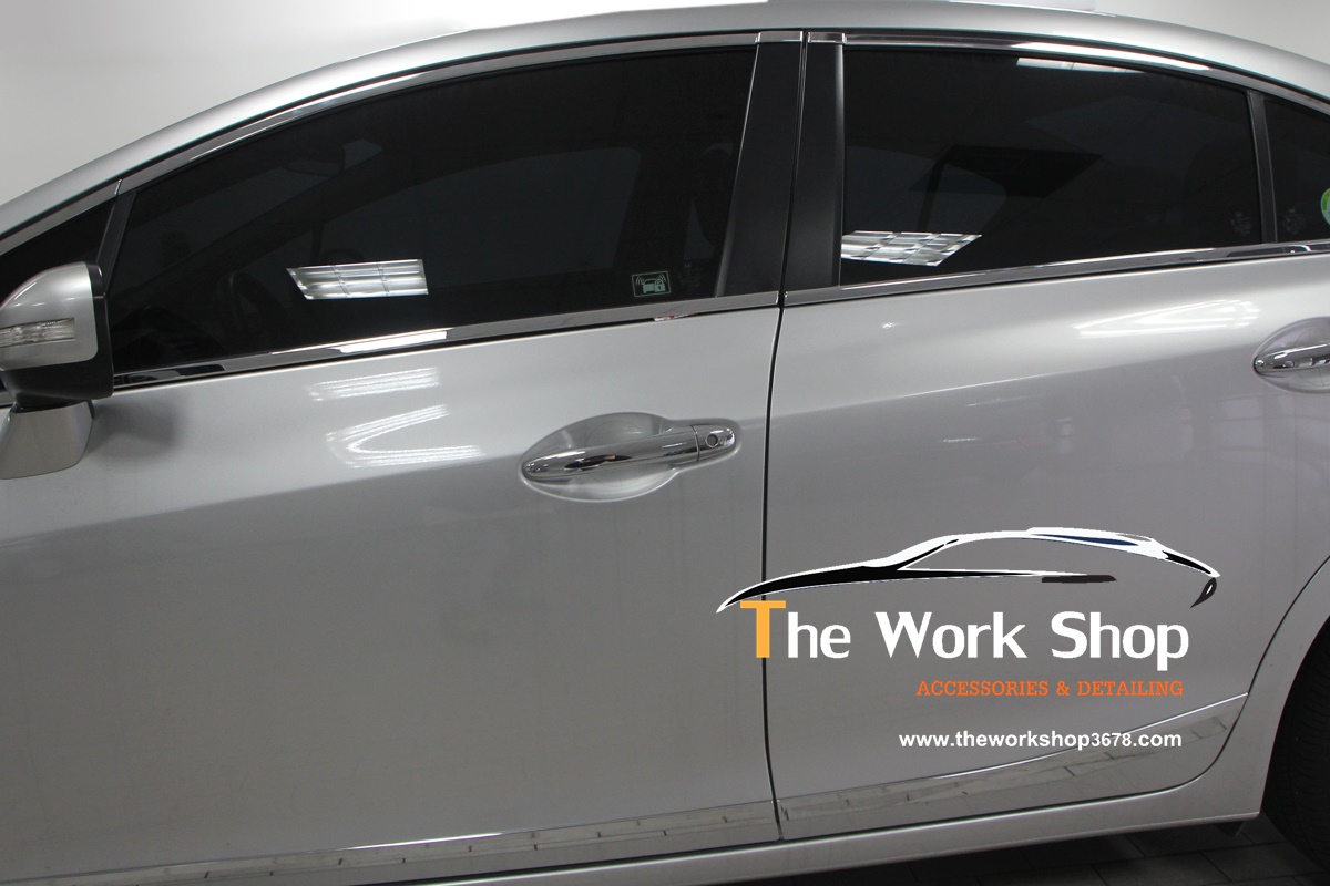 Luxury Chrome Sun Visor (Sangcarful) for Civic All New - ชุดคิ้วโครเมี่ยมแต่งขอบกระจกด้านล่าง