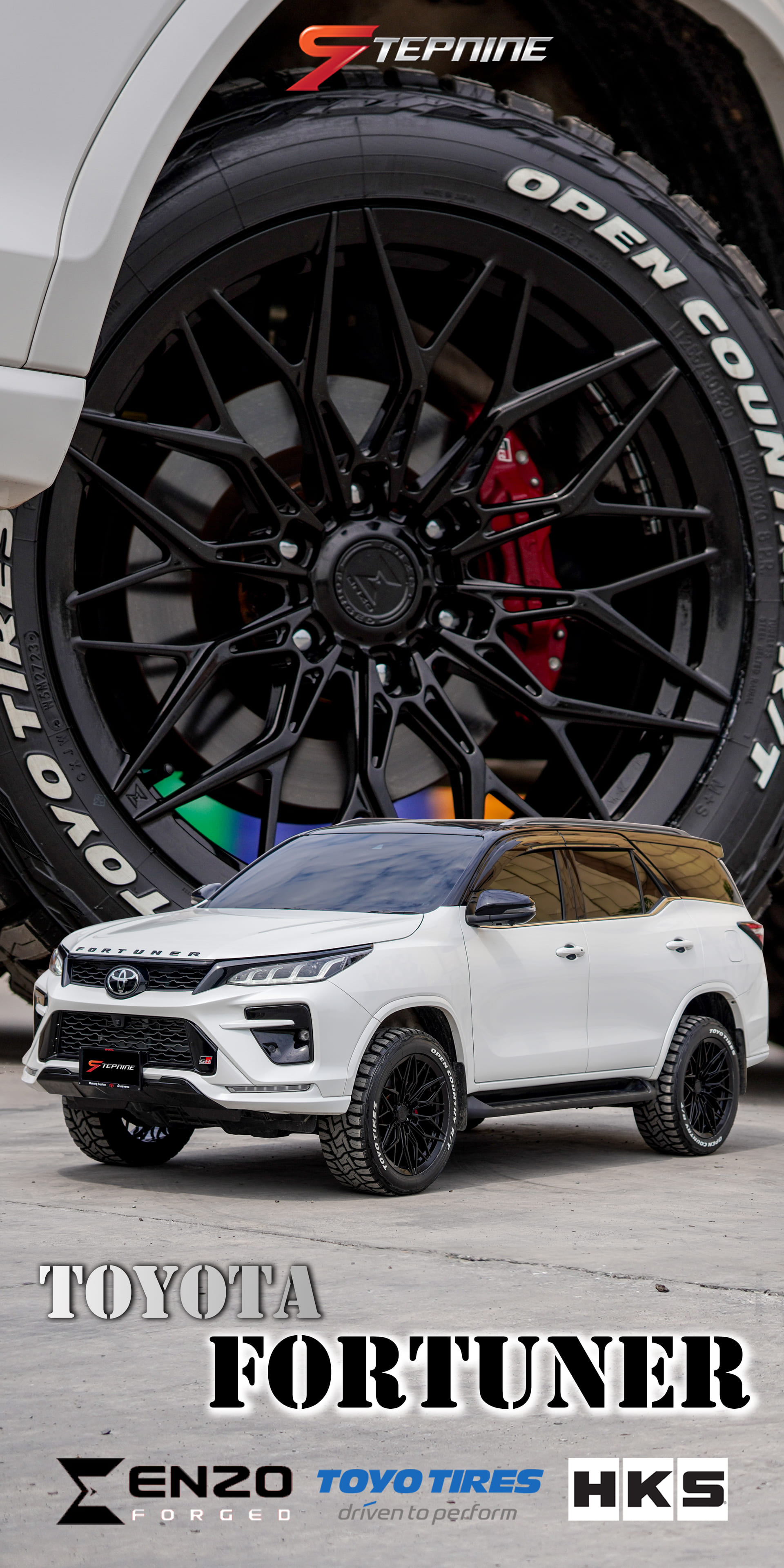 TOYOTA FORTUNER ทรงมาเฟียล้อแท้