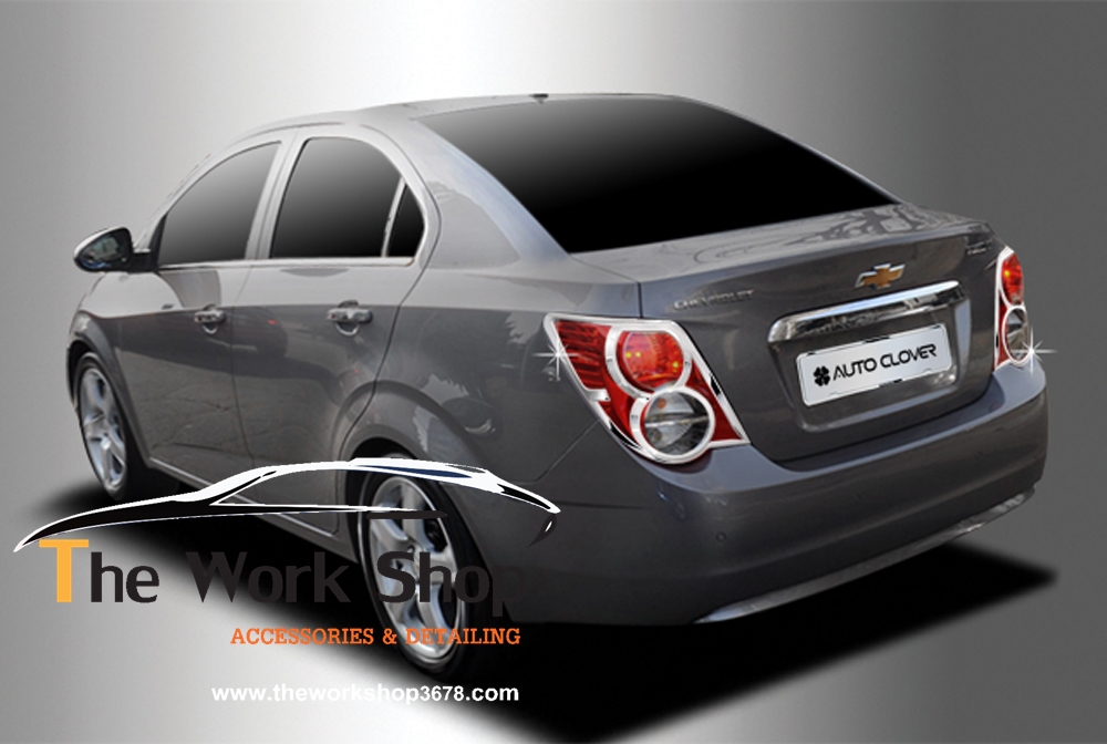 Chrome Rear Lamp Cover / Rear Lamp Garnish for Sonic 4 door ( โครเมี่ยมแต่งไฟท้าย )