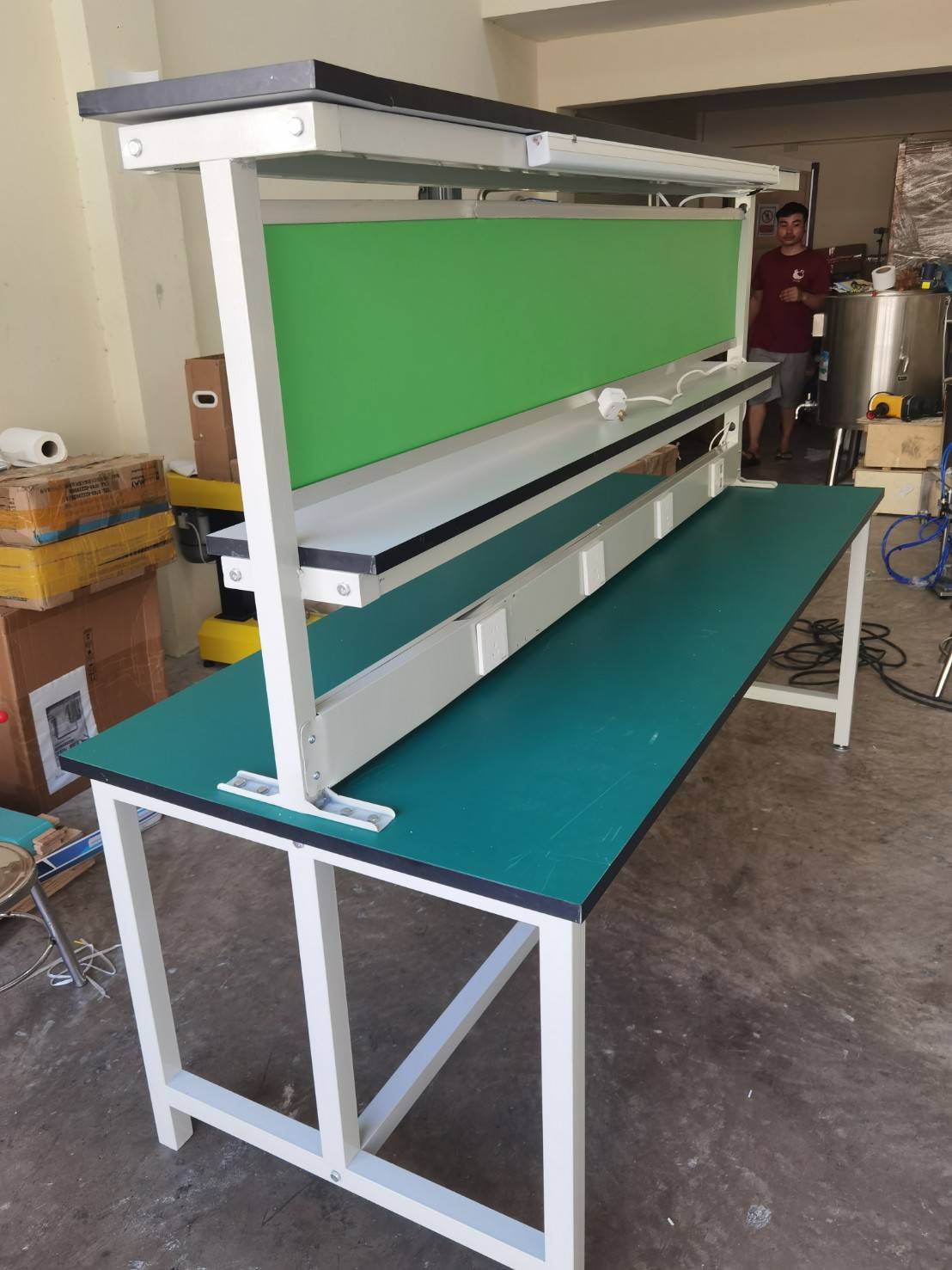 16546 โต๊ะโรงงาน โต๊ะประกอบชิ้นงาน โต๊ะทำงานป้องกันไฟฟ้าสถิต BC-WYGZT-9001