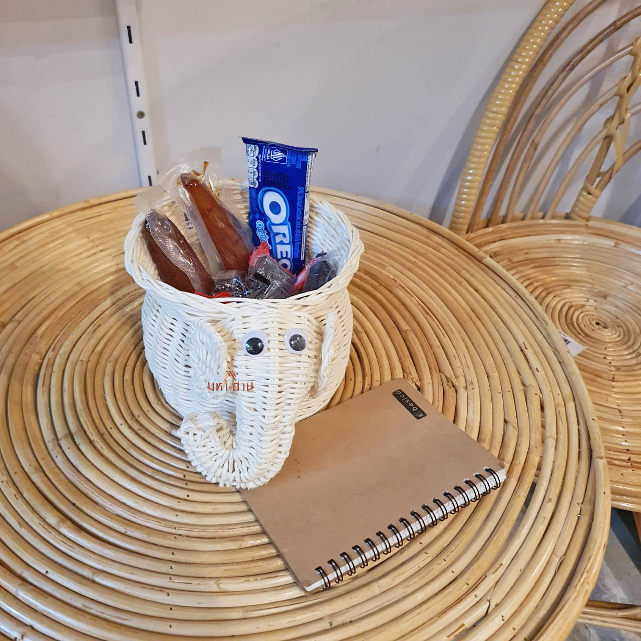 ช้างหวายสาน กระบอกหวาย ใส่ทิชชู่ 🐘