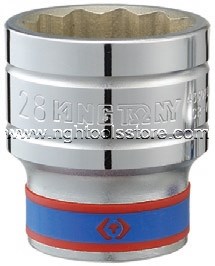 ลูกบ็อก สั้น สีขาว รู 1/2 สิบสองเหลี่ยม KING TONY