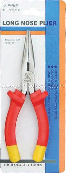 คีมปากแหลม ด้ามแดงเหลือง 6" APEX