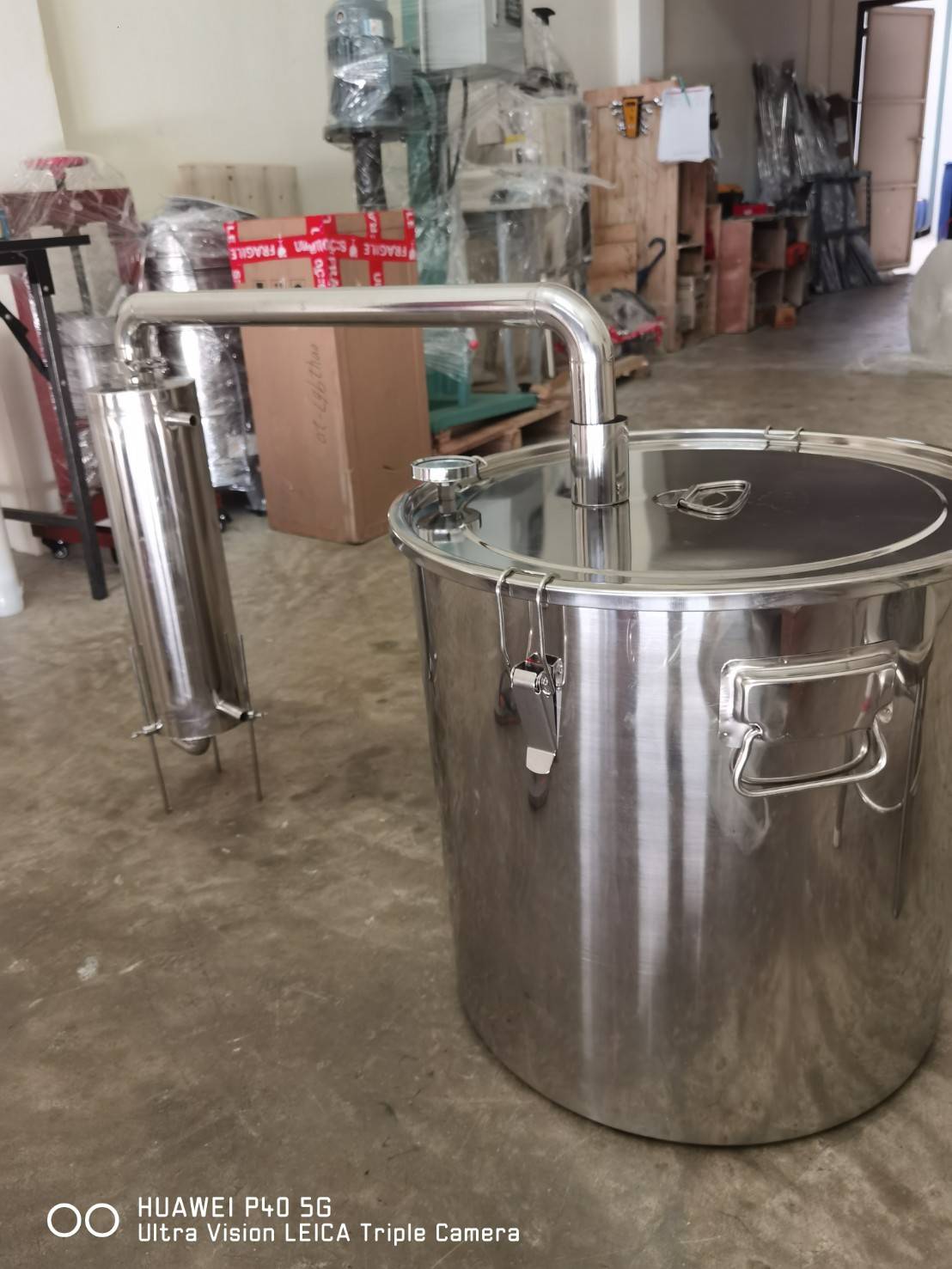 YANTAI-02 หม้อต้ม หม้อกลั่นน้ำ กลั่นไวน์ กลั่นน้ำมันหอมระเหย (ใช้กับเตาแม่เหล็กไฟฟ้าได้)