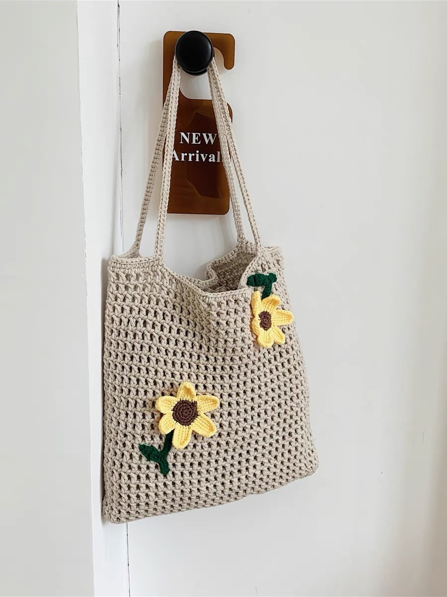 กระเป๋าสะพาย กระเป๋าถัก กระเป๋าเกาหลี กระเป๋าทานตะวัน 🌻