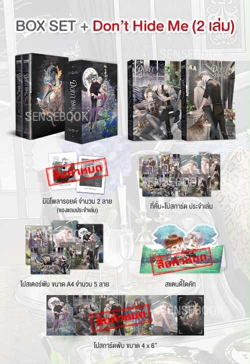 Don't Hide Me ซ่อนรัก ลวงร้าย Box + หนังสือ 1-2 (ของแถมหมด)