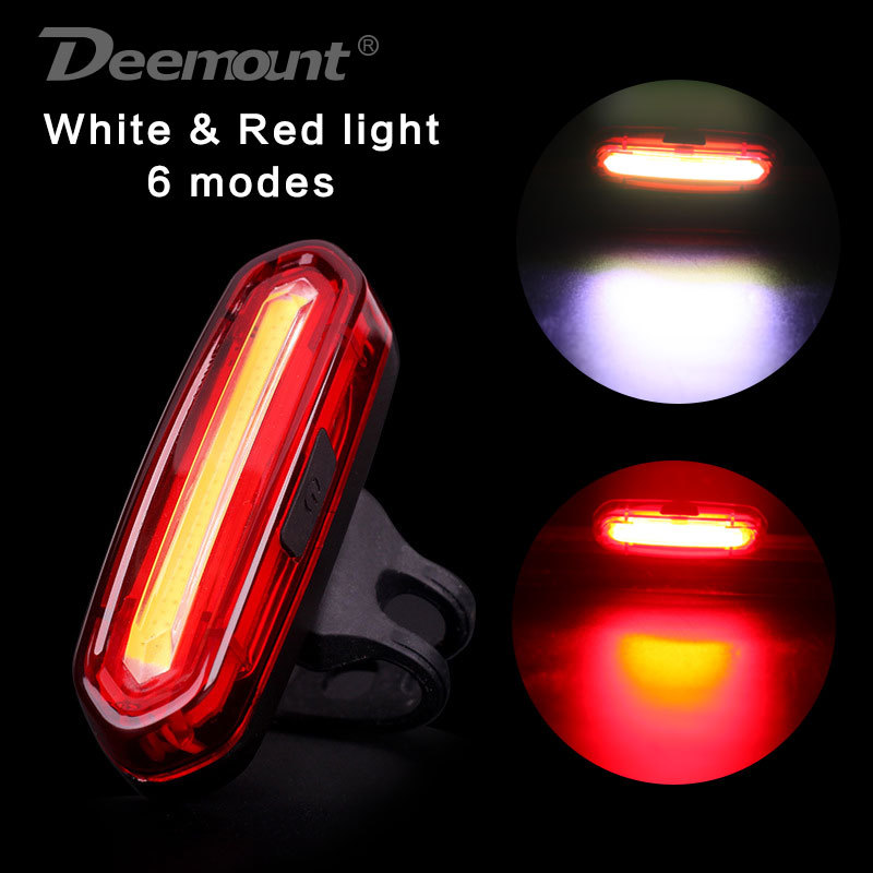 ไฟท้ายจักรยาน 2 สีสลับกัน Deemount & NQY ชาร์ต USB