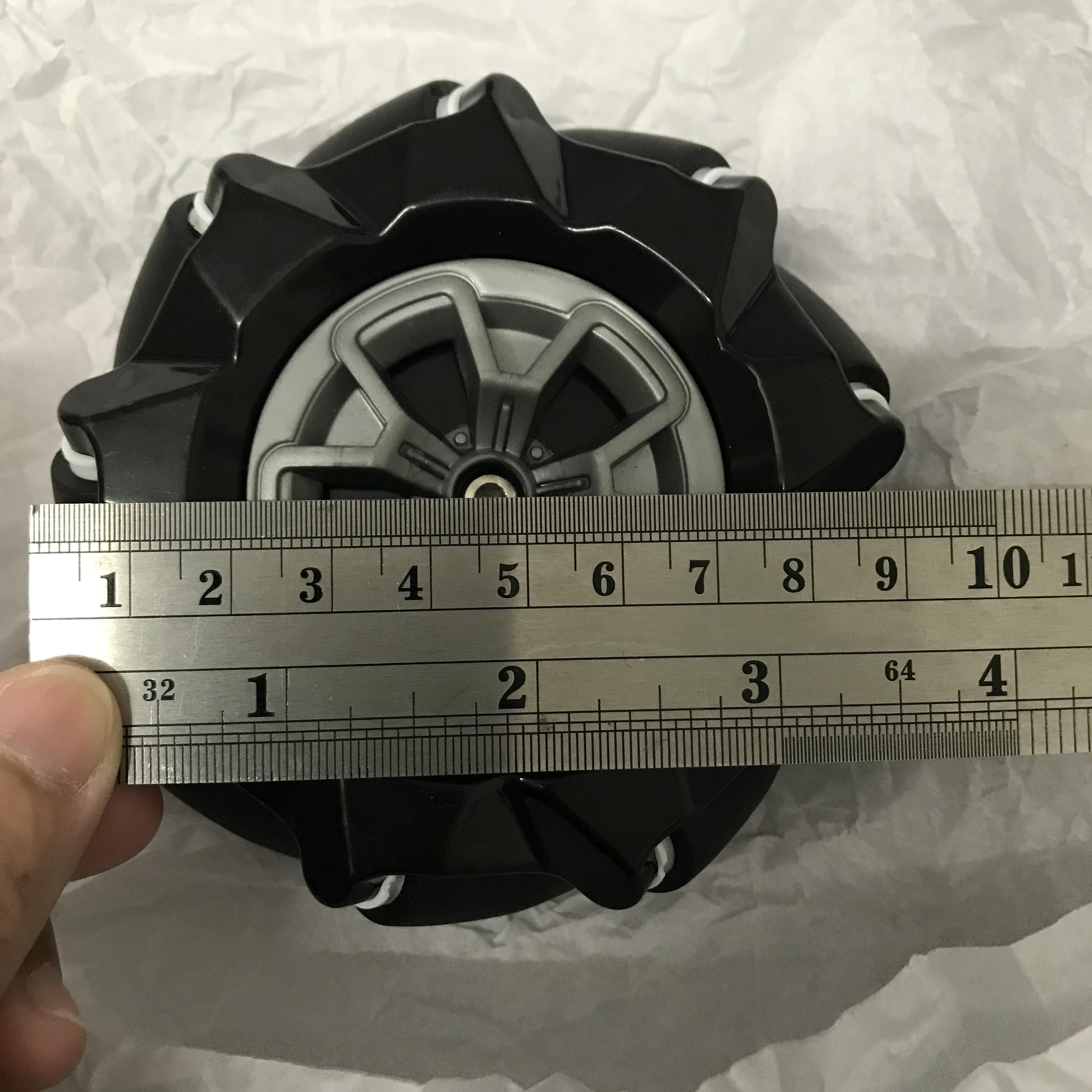 ล้อแมคคานัม Mecanum Wheel ขนาดล้อ 96 มม. wheel hub 6 มม. พร้อม Coupling 4 ตัว