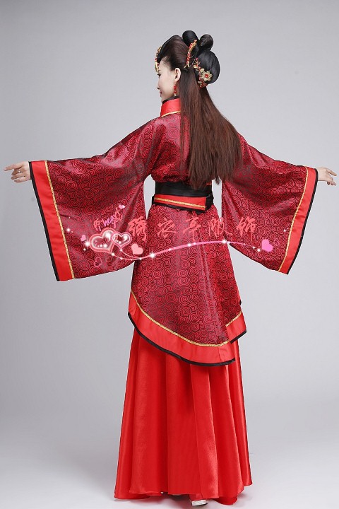 ชุดแฟนซี ชุดจีนหญิงโบราณสีแดง