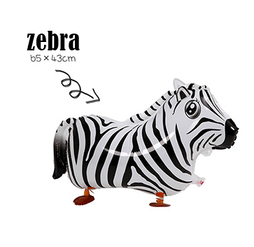 ลููกโป่งฟอยล์ walking pet zebra