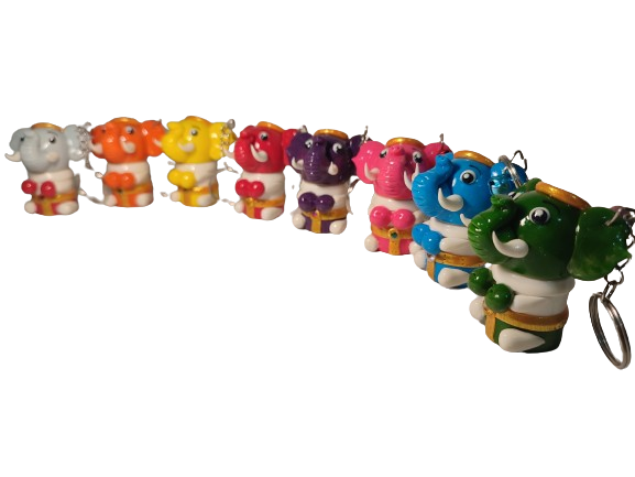 สมุนไพรหอม ในขวดยาดมพวงกุญแจ น้องช้าง