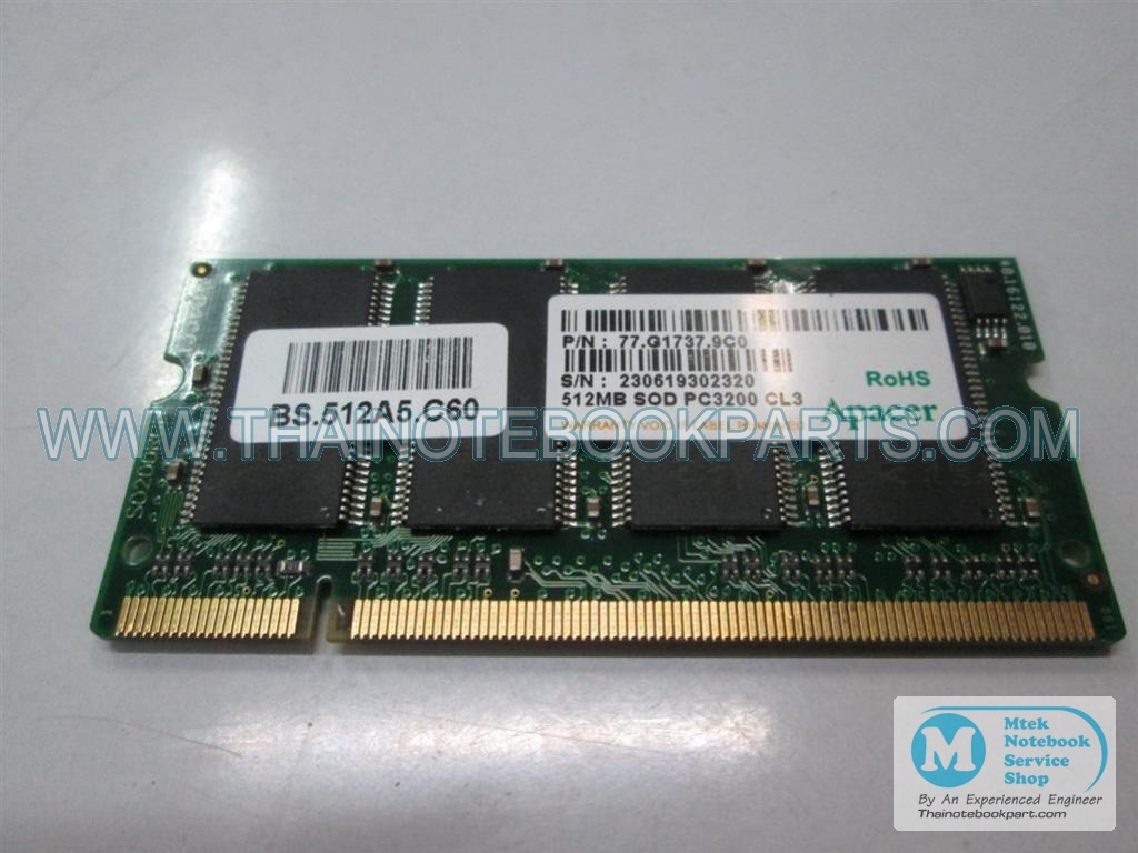 MT05278 แรมโน๊ตบุ๊ค DDR 512MB PC-3200 400MHz Notebook RAM (มือสอง, สินค้าคละรุ่น คละยี่ห้อ) 2