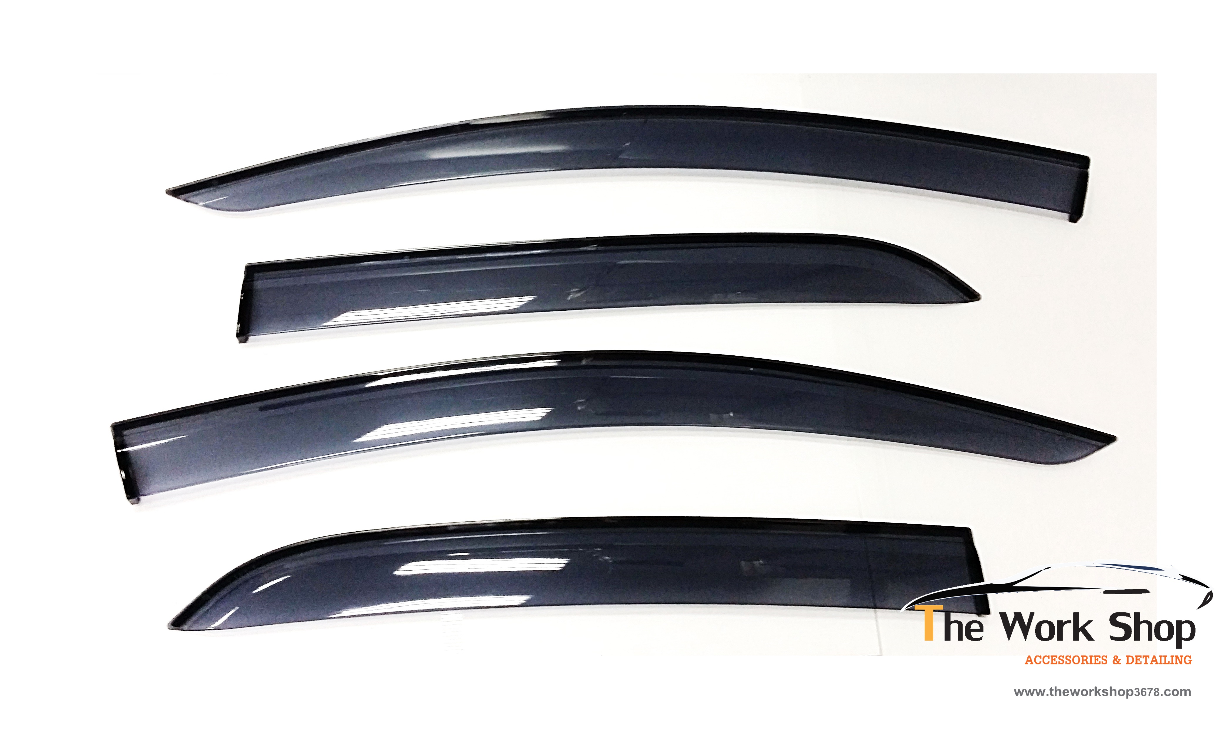 Smoked Door Visor for Ecosport T Style - กันสาดสีดำ