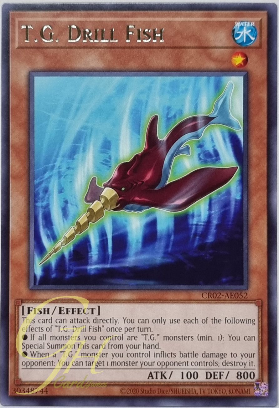 Yugioh [CR02-AE052] T.G. Drill Fish (Rare)