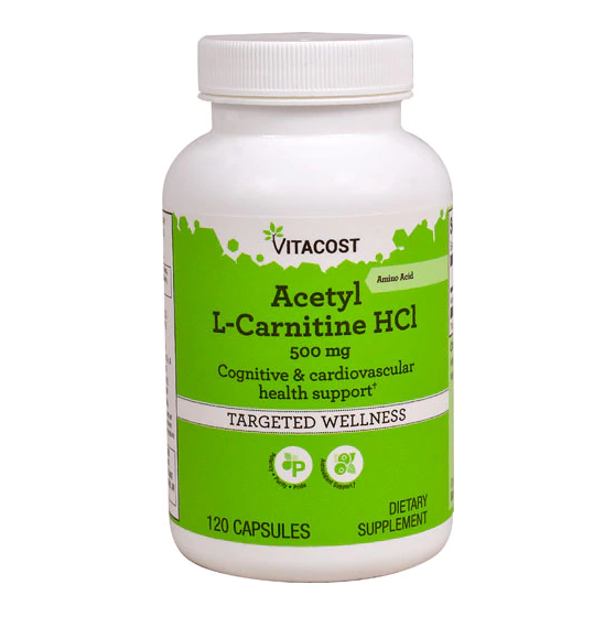 Vitacost Acetyl L-Carnitine HCl -- 500 mg - 120 Capsules