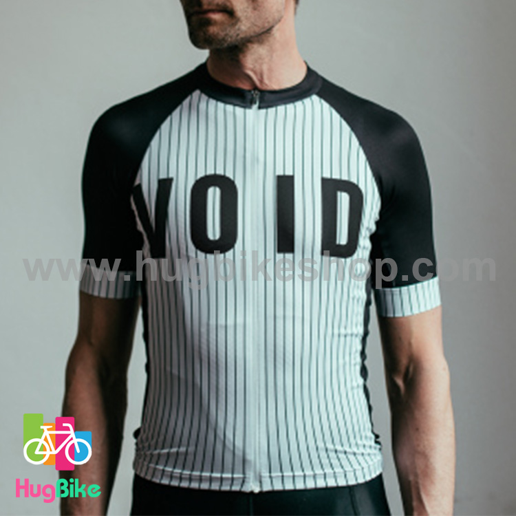 เสื้อจักรยานแขนสั้นทีม VOID 16 (02) สีขาวดำ