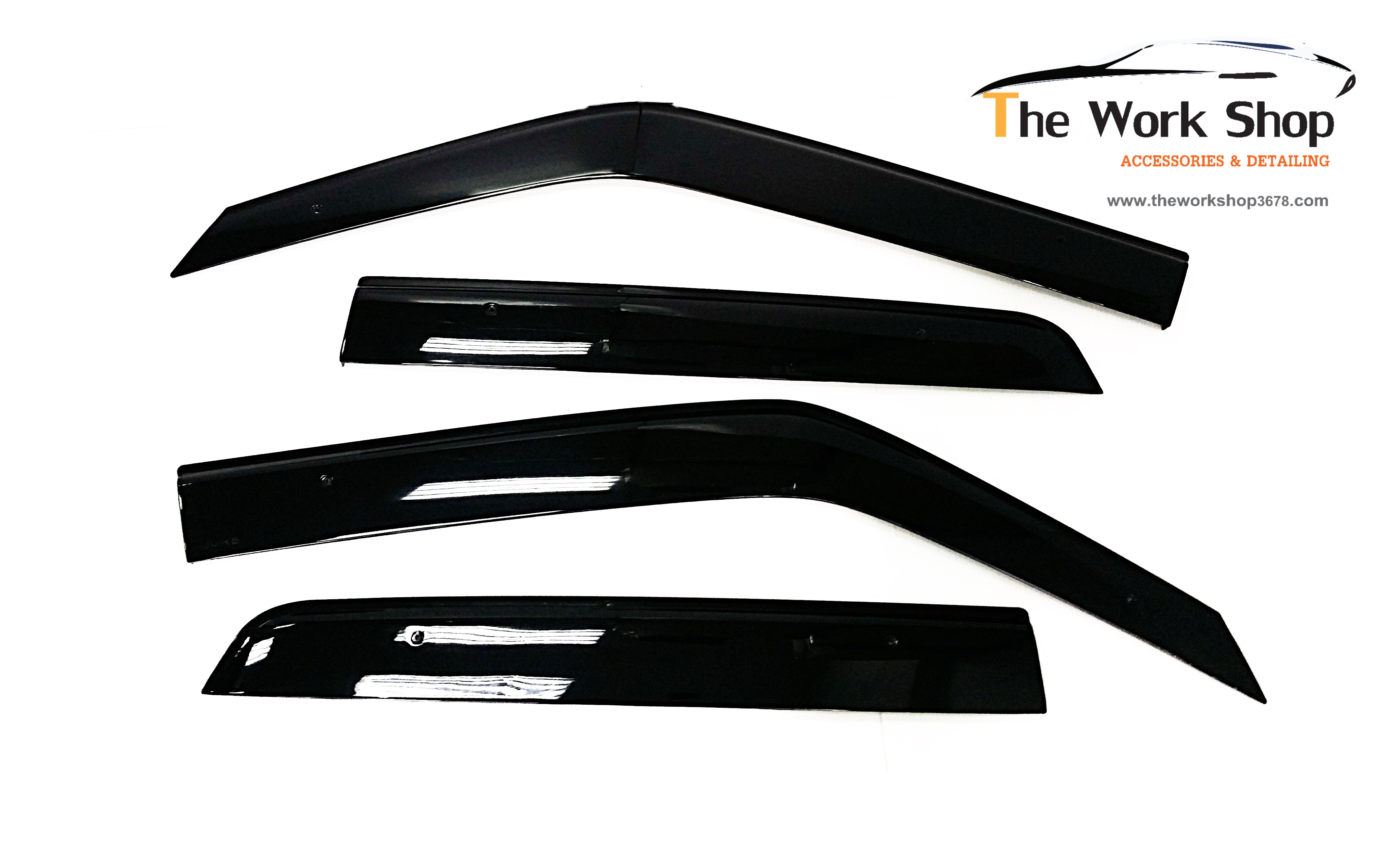 Smoked Door Visor for Juke T Style - กันสาดสีดำ