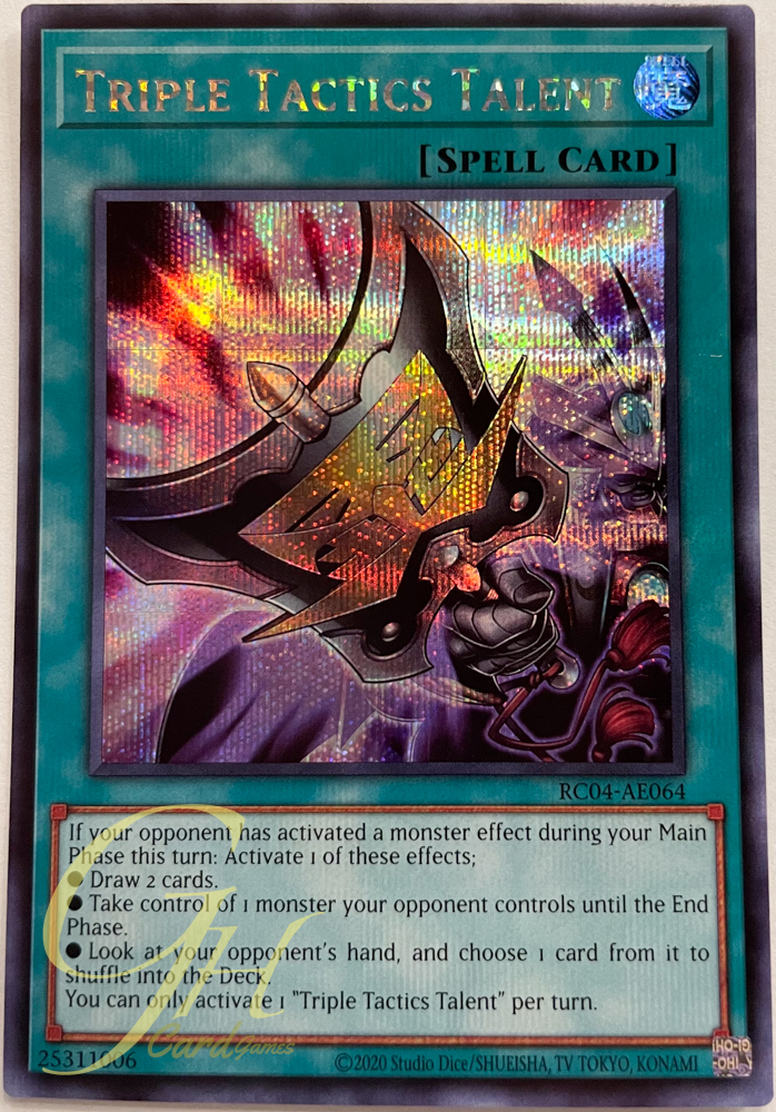Yugioh [RC04-AE064] Triple Tactics Talent (Secret Rare)