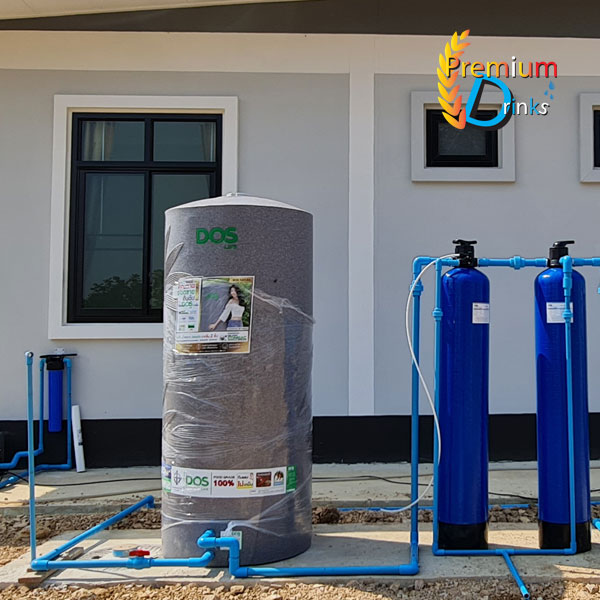 ชุดถังกรองน้ำใช้ขนาดจุสารกรอง 50 ลิตร 2 ใบ คาร์บอน+เรซิ่น +ชุดดักตะกอน 5ไมครอน ราคาพร้อมติดตั้ง