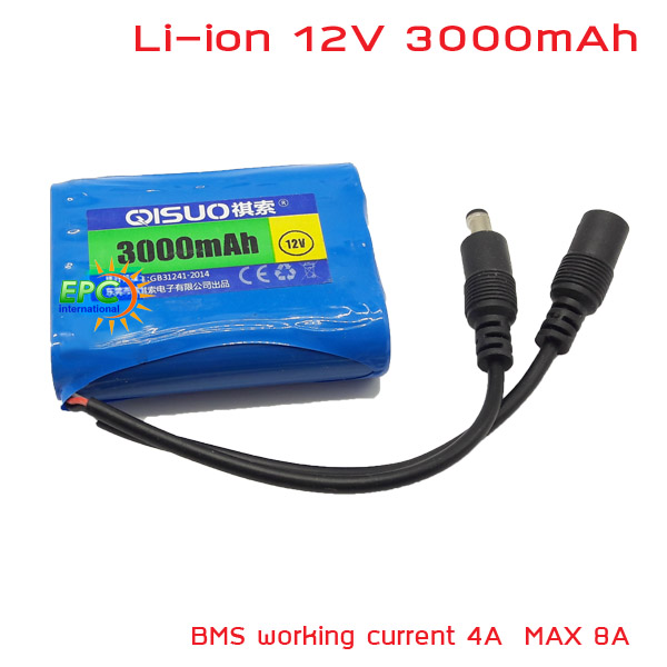แบตเตอรี่ 18650 Li-ion รุ่น 12.6V 3000mA แพ็ค มีวงจรป้องกัน