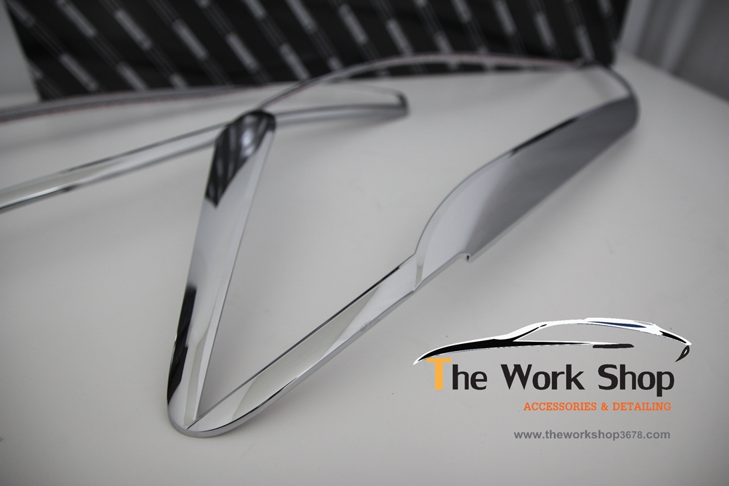 Head Lamp Garnish / Chrome Head Lamp Cover for Korando ( โครเมี่ยมแต่งไฟคู่หน้า )